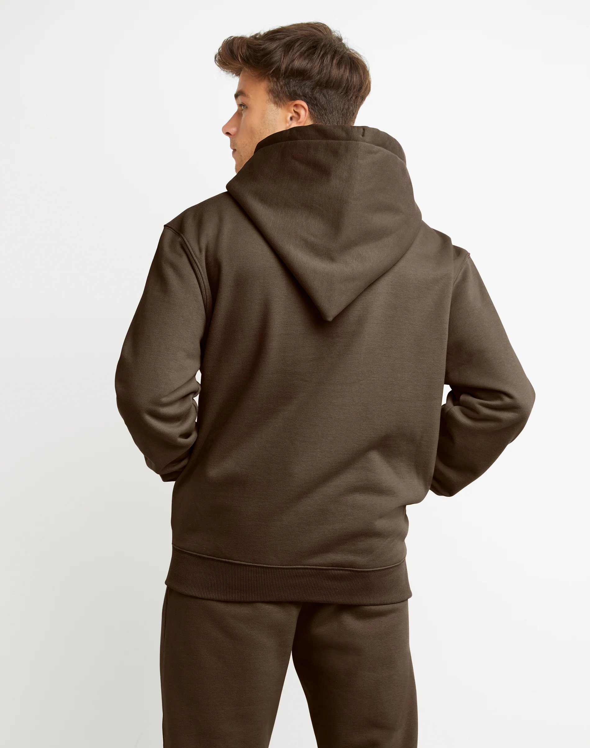 HNS_S2202586404_WarmChocolateBrown_Detail01 Champion ORIGINAL CHAMPION® SUPER FLEECE CONE HOOD, EMBROIDERED C LOGO